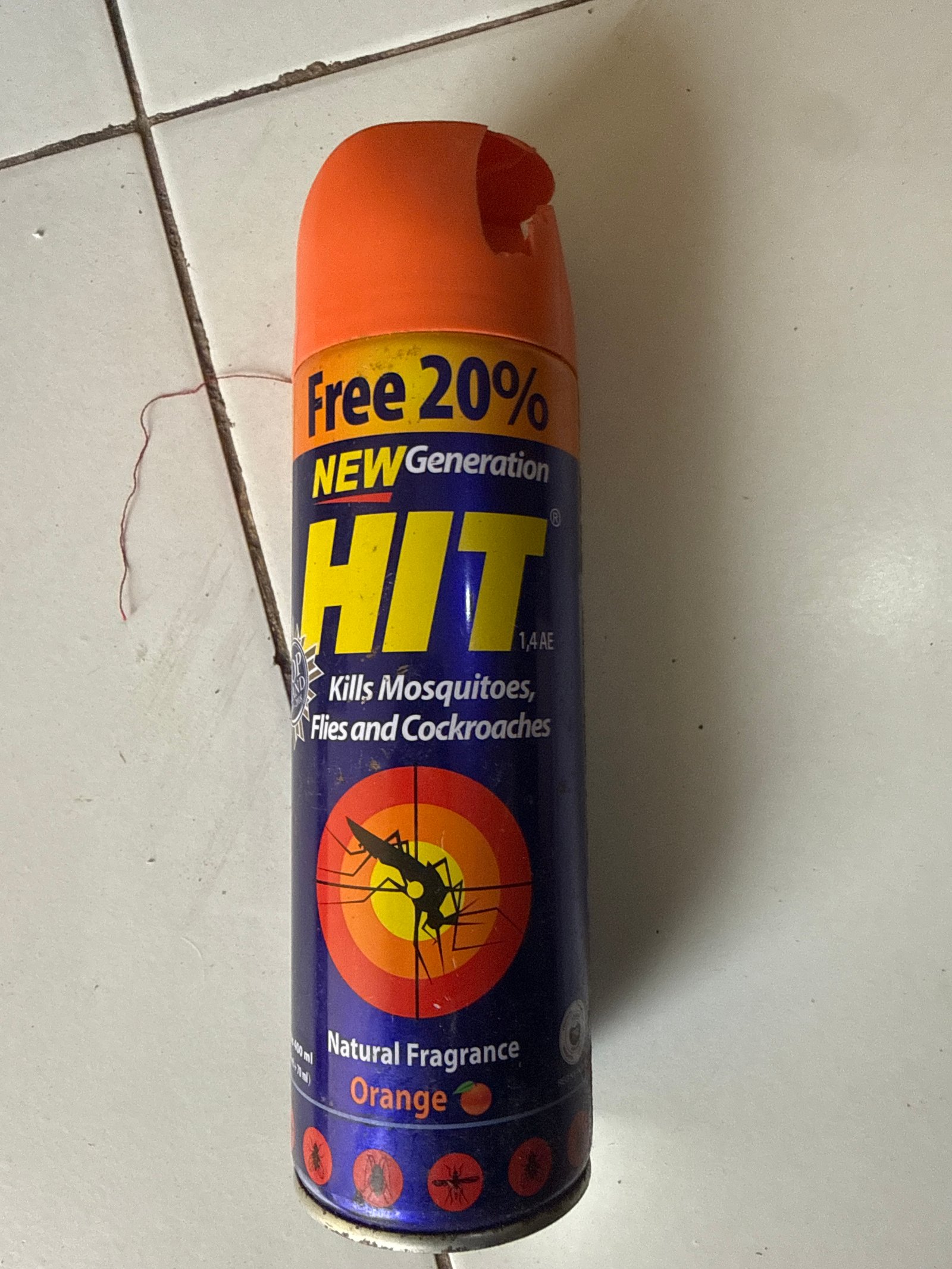 Dawa ya Mbu-HIT ndogo 400ML  Orange