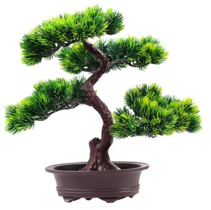 Artificial Bonsai Tree - Fake Potted Plant for Home, Office & Garden Decor